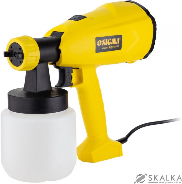 Краскораспылитель электрический Sigma HVLP 350 Вт 1.8/2.6 мм 800 мл/мин 800 мл (6816121) На фото Краскораспылитель электрический Sigma HVLP 350 Вт 1.8/2.6 мм 800 мл/мин 800 мл (6816121)