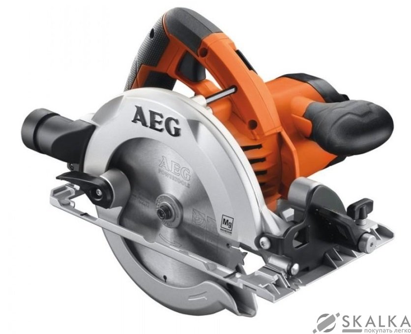 На фото Пила дисковая AEG 1600 Вт, 190/30 мм, 0-45°, глубина реза 64/47 мм (KS66-2)