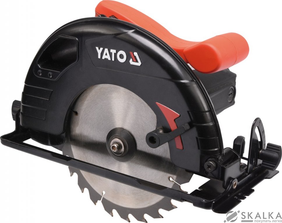 На фото Пила дисковая YATO 2 кВт, 235х25.4 мм, угол 0-45° (YT-82153)