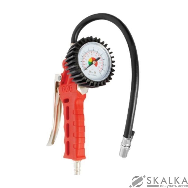 На фото Пистолет Intertool для подкачки колес с манометром 63мм (PT-0505)