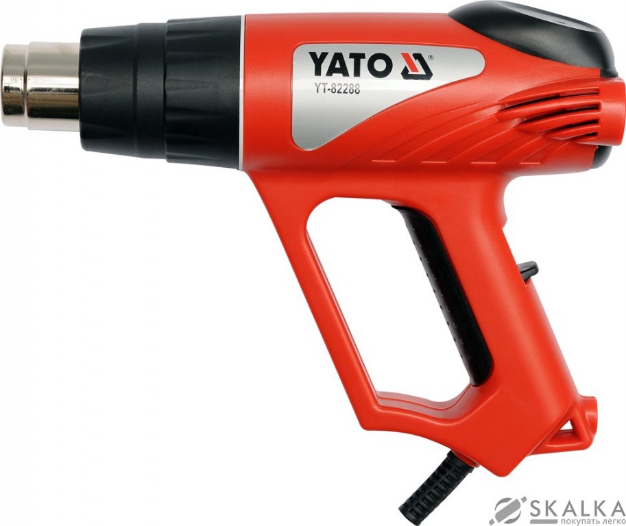 Строительный фен YATO 2000 Вт, 0-550 °C, 350/500 л/мин (YT-82288) На фото Строительный фен YATO 2000 Вт, 0-550 °C, 350/500 л/мин (YT-82288)