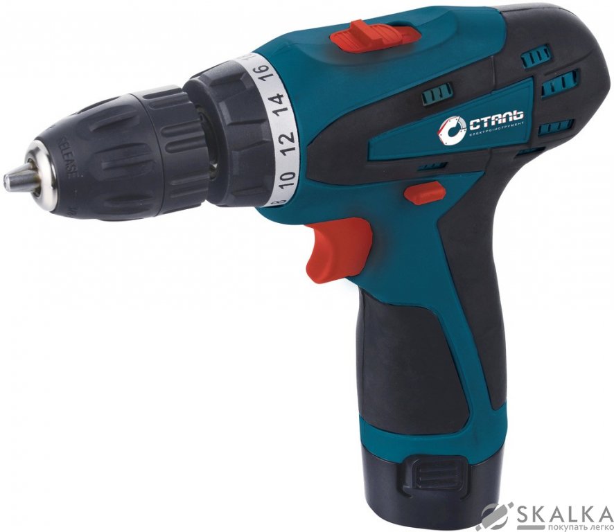 На фото Шуруповерт аккумуляторный Сталь Ш 1213-2 БЛ2 12 В, 1.3 Ач (72362)