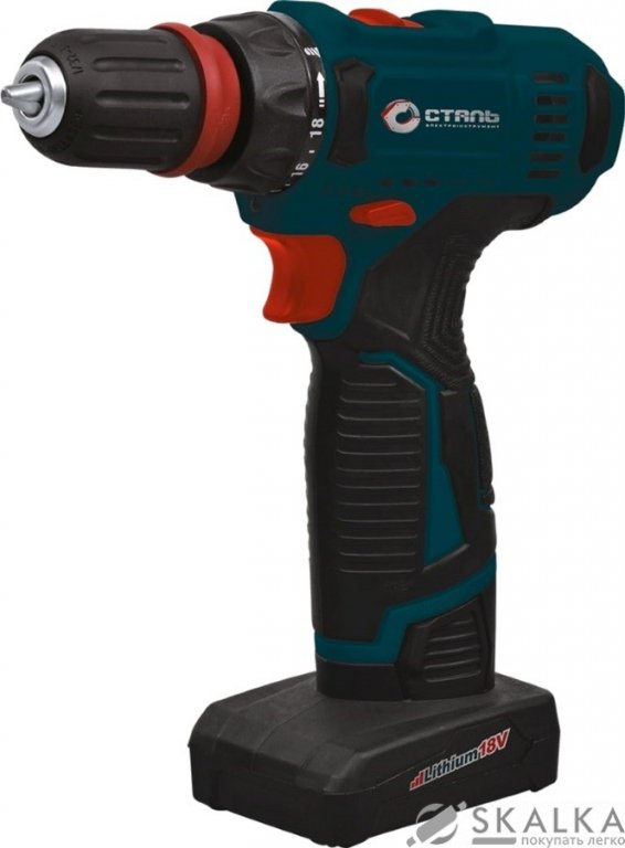 На фото Шуруповерт аккумуляторный Сталь ШЛС 1816-2 Б2 (86295)