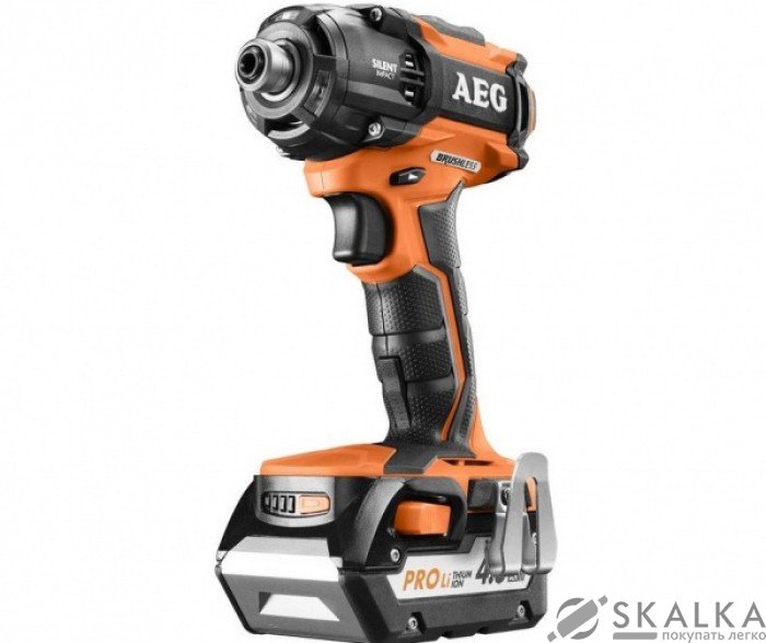 Гайковерт импульсный ударный AEG 2 Li-Ion 18В, 4Ач, 2400 об/мин, 73Нм, 1/4" в сумке (BSS18OPLI-402B) На фото Гайковерт импульсный ударный AEG 2 Li-Ion 18В, 4Ач, 2400 об/мин, 73Нм, 1/4" в сумке (BSS18OPLI-402B)