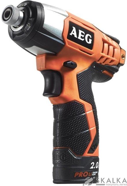 На фото Гайковерт импульсный ударный AEG 2 Li-Ion 12 В, 2 Ач, 115 Нм, 1/4" в кейсе (BSS12CLI-202C)