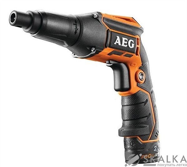 На фото Шуруповерт аккумуляторный AEG 2 x Li-Ion 12 В, 2 Ач, 4000 об/мин, 3 Нм, 1/4" HEX (BTS12CLI-202C)