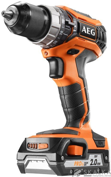 Шуруповерт дрель ударная бесщеточная AEG 2 x Li-ion 18 В 2 Ач 60 Нм 13 мм в кейсе (BSB18C2BLLI-202) На фото Шуруповерт дрель ударная бесщеточная AEG 2 x Li-ion 18 В 2 Ач 60 Нм 13 мм в кейсе (BSB18C2BLLI-202)