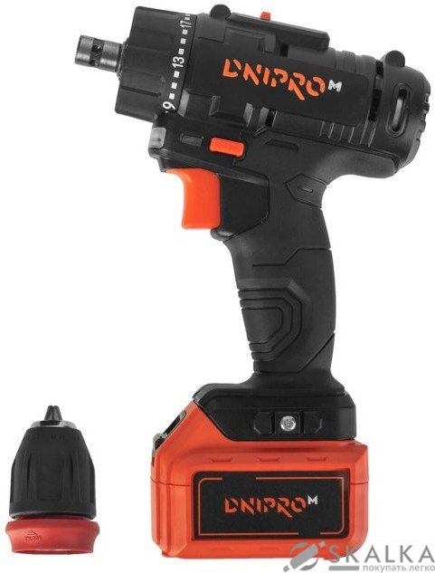На фото Аккумуляторная дрель шуруповерт Dnipro-M CD-141Q (82999000)