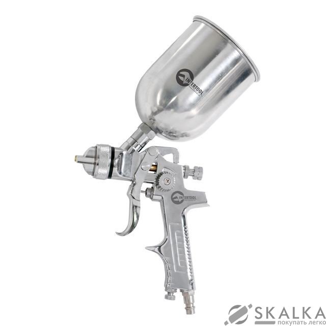 На фото Краскораспылитель Intertool HVLP STEEL PROF 1.4мм, 600мл (PT-0109)