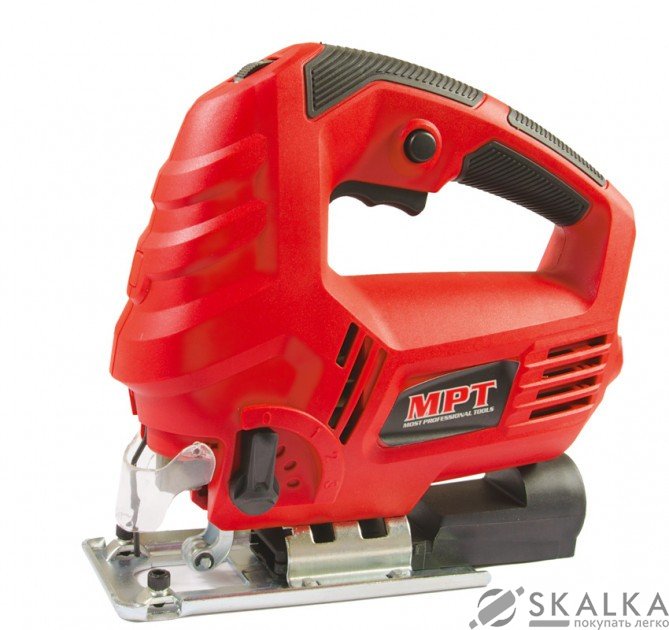 На фото Лобзик электрический Mastertool 750 Вт, 100/10 мм, 800-3000 об/мин, аксессуары 2 шт (MJS7503)