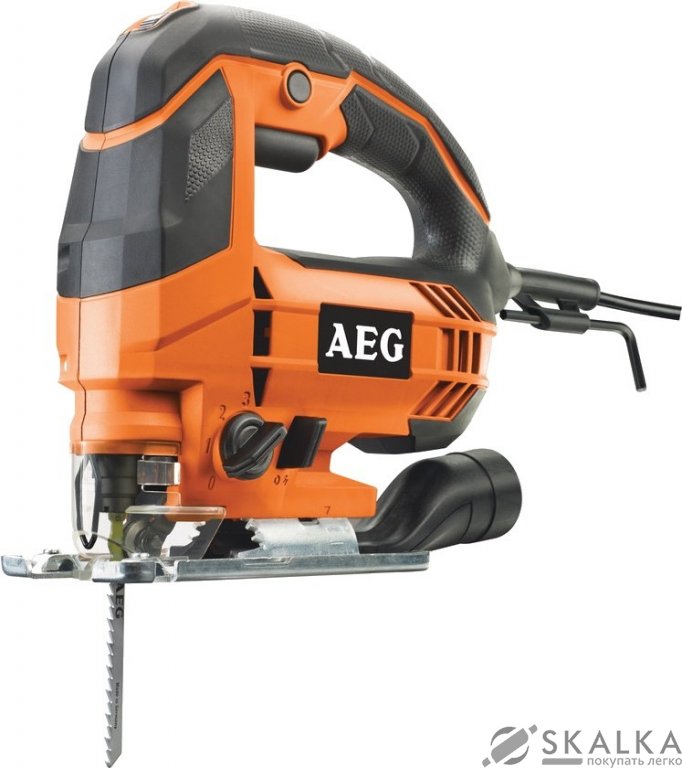 На фото Лобзик ручной сетевой AEG 700 Вт, 1000-3200 об/мин, рез 100 мм, наклон 45° (STEP100)