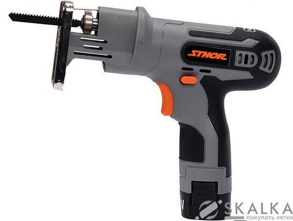 На фото Лобзик аккумуляторный STHOR 12 В Li-Ion 1.5 Ач (78121)