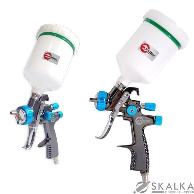 На фото Краскораспылитель Intertool LVLP BLUE 1.4мм, 600мл (PT-0134)