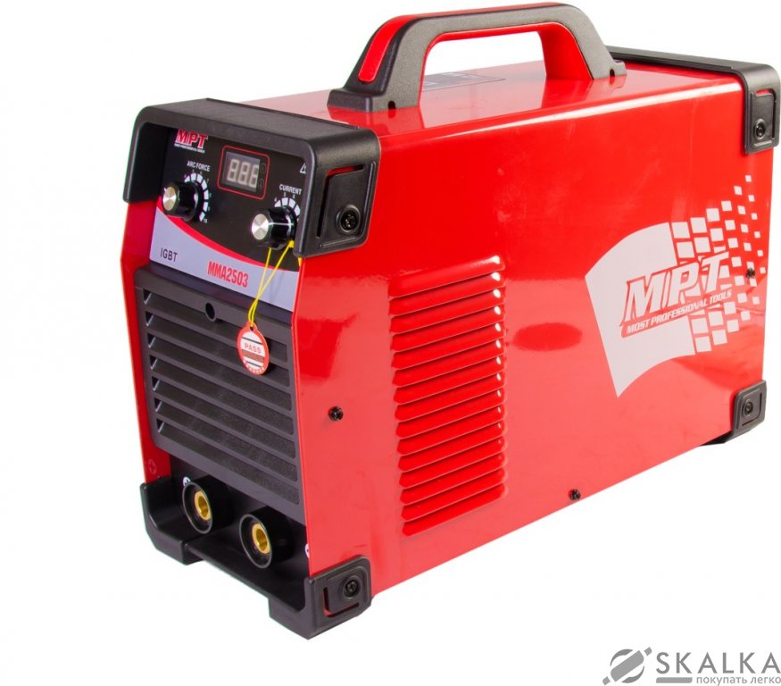 На фото Сварочный инвертор Mastertool 20-250 А, 1.6-4.0 мм, аксессуары 6 шт (MMA2503)