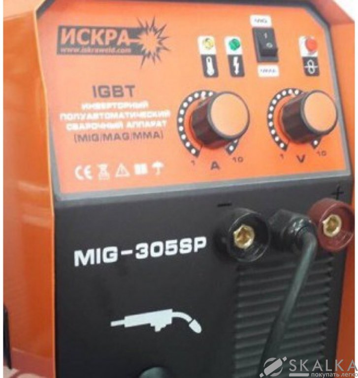 На фото Сварочный полуавтомат Искра MIG/MMA - 305SP