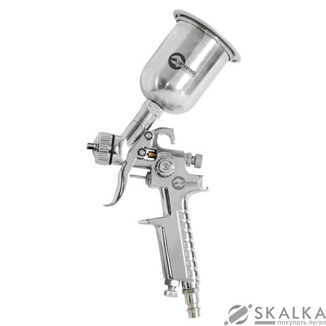 На фото Краскораспылитель Intertool HP STEEL MINI PROF 0.5мм, 125мл (PT-0306)