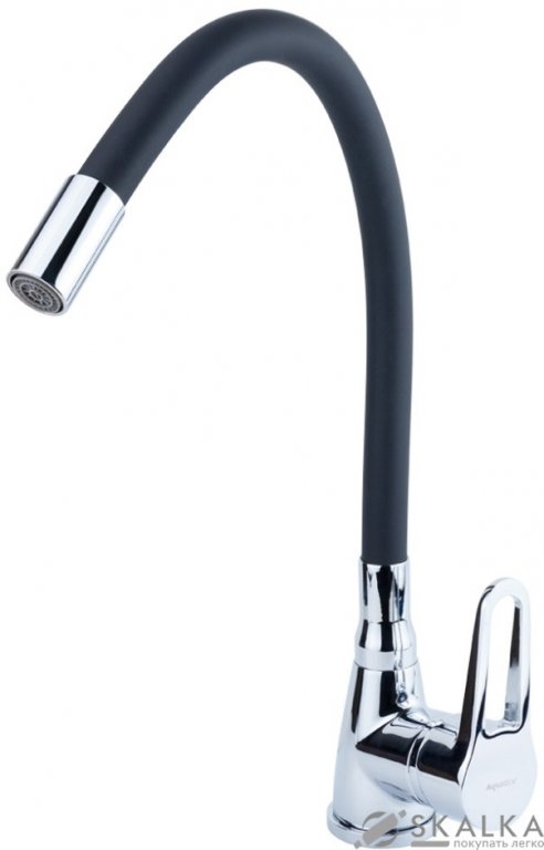 Смеситель для кухни Aquatica HL D35 гусак силиконовый на гайке (HL-4B530C) На фото Смеситель для кухни Aquatica HL D35 гусак силиконовый на гайке (HL-4B530C)