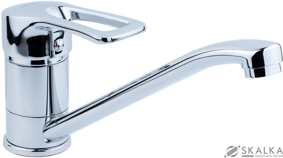 Смеситель для кухни Aquatica MD D40 гусак прямой 250 мм на шпильке (MD-2B244C) На фото Смеситель для кухни Aquatica MD D40 гусак прямой 250 мм на шпильке (MD-2B244C)