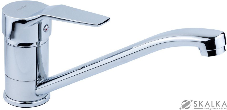 Смеситель для кухни Aquatica MJ D40 гусак прямой 250 мм на гайке (MJ-1B235C) На фото Смеситель для кухни Aquatica MJ D40 гусак прямой 250 мм на гайке (MJ-1B235C)