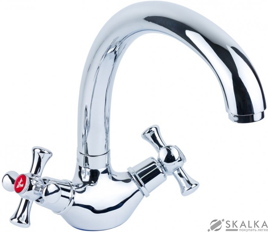 Смеситель для кухни Aquatica PL 1/2" гусак ухо на гайке (PL-4B155C) На фото Смеситель для кухни Aquatica PL 1/2" гусак ухо на гайке (PL-4B155C)