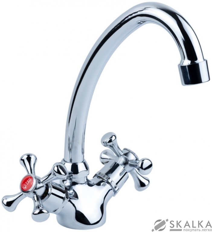 Смеситель для кухни Tau VN 1/2" на шпильке (VN-5B160C) На фото Смеситель для кухни Tau VN 1/2" на шпильке (VN-5B160C)