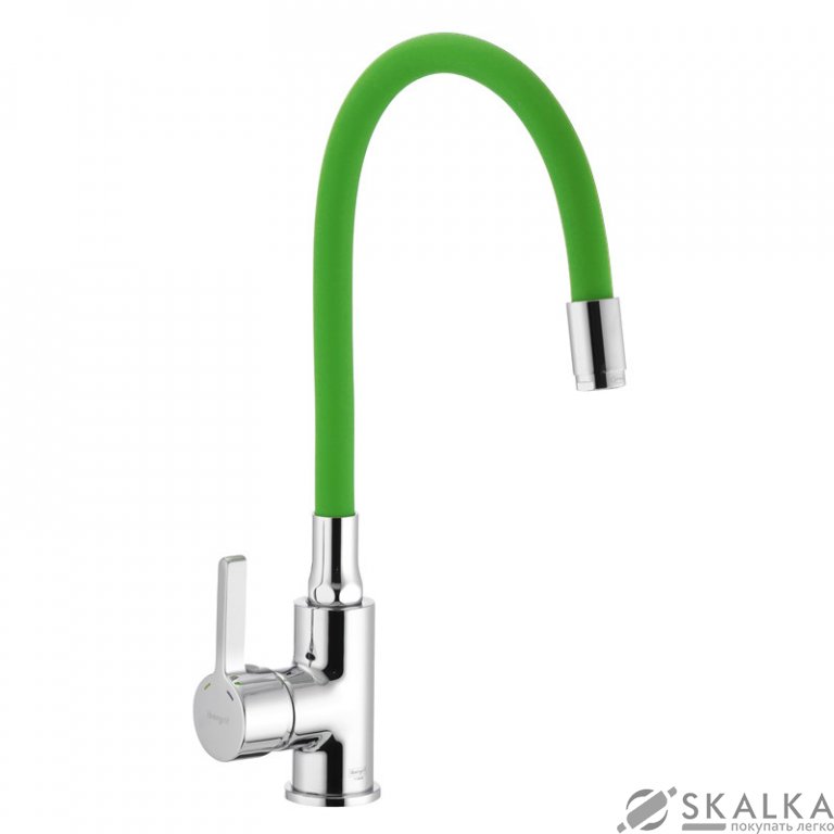 На фото Смеситель для кухни с гибким силиконовым изливом IBERGRIF M22112-5 (IB0071)