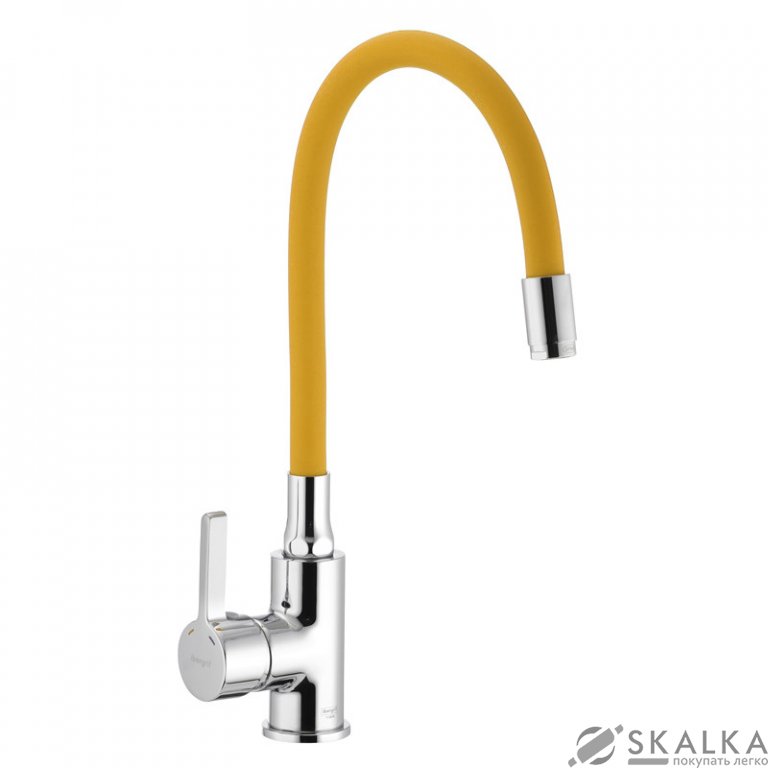 На фото Смеситель для кухни с гибким силиконовым изливом IBERGRIF M22112-4 (IB0070)