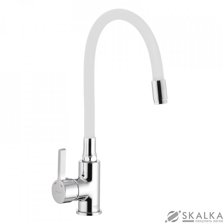 На фото Смеситель для кухни с гибким силиконовым изливом IBERGRIF M22112-3 (IB0069)