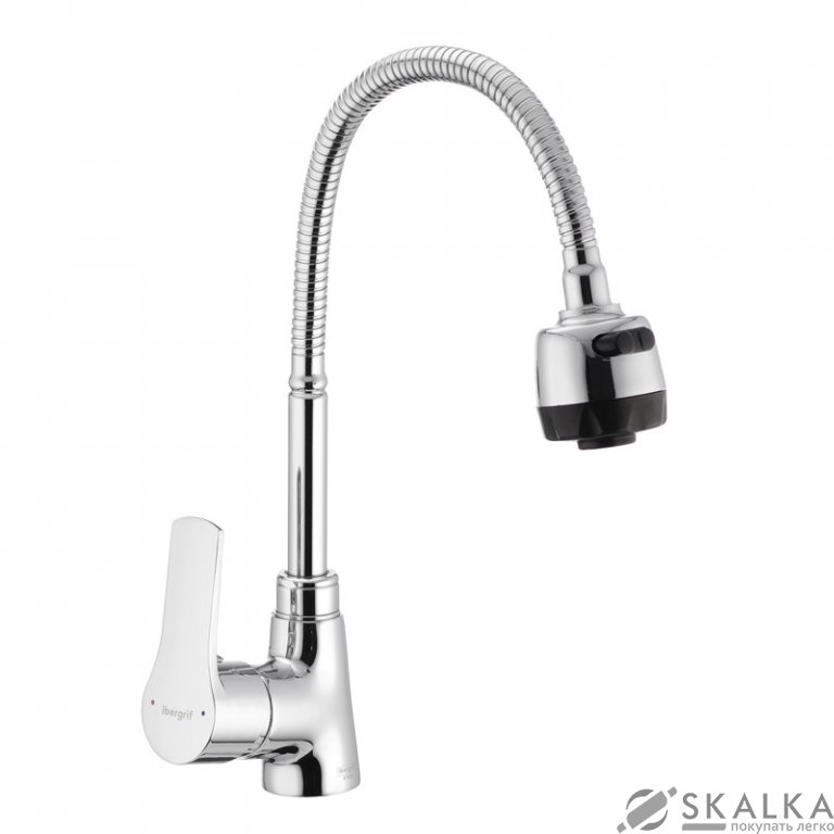 Смеситель для кухни с гибким изливом IBERGRIF STAR M14357 (IB0012) На фото Смеситель для кухни с гибким изливом IBERGRIF STAR M14357 (IB0012)