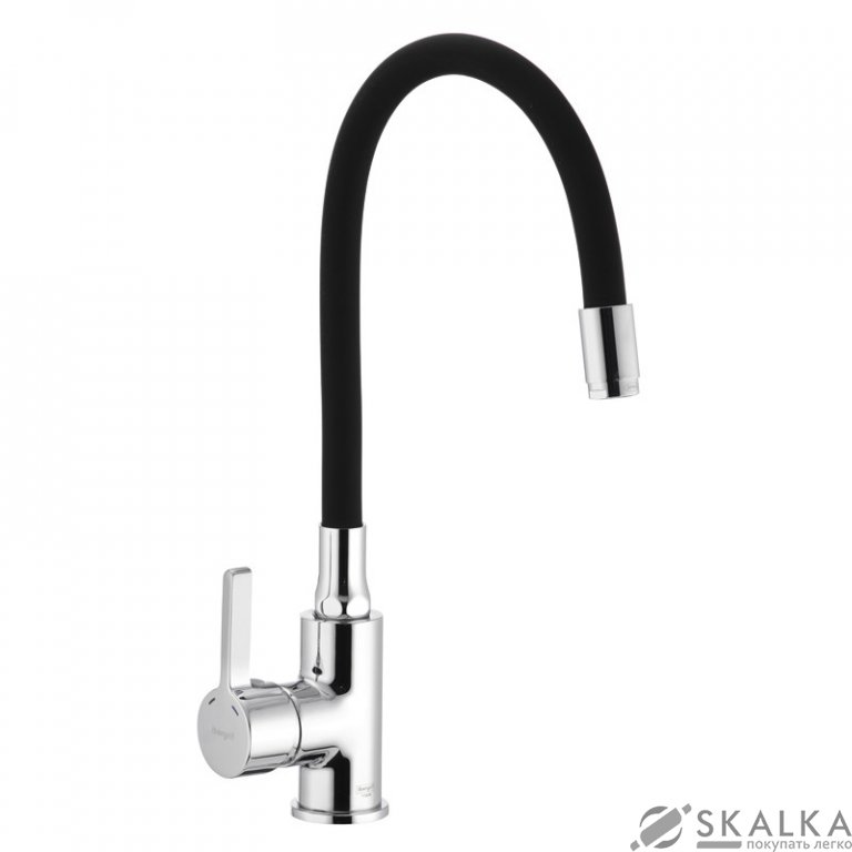 На фото Смеситель для кухни с гибким силиконовым изливом IBERGRIF M22112-2 (IB0068)