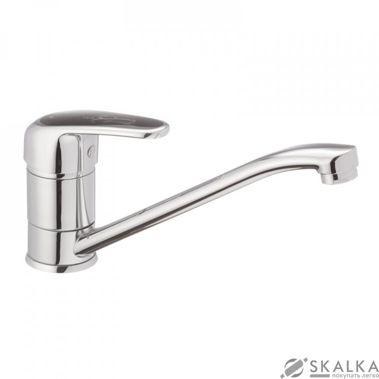 На фото Смеситель для кухни Haiba MAGIC 004 с черной ручкой (HB0687)