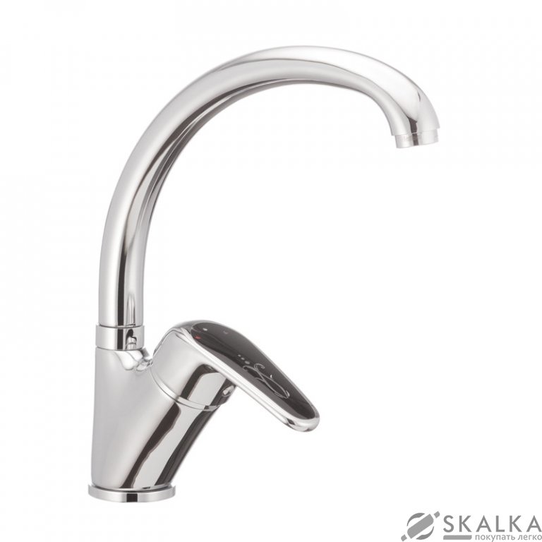 Смеситель для кухни Haiba MAGIC 777 с черной ручкой (HB0660) На фото Смеситель для кухни Haiba MAGIC 777 с черной ручкой (HB0660)