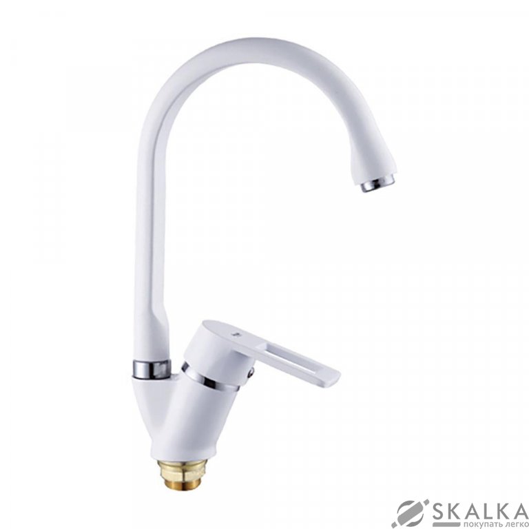 Смеситель для кухни ZERIX Z5130-7 белый (ZX0361) На фото Смеситель для кухни ZERIX Z5130-7 белый (ZX0361)