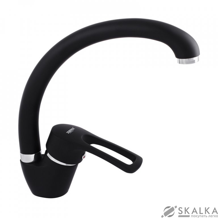 На фото Смеситель для кухни ZERIX YUB 181 черный (ZX2793)