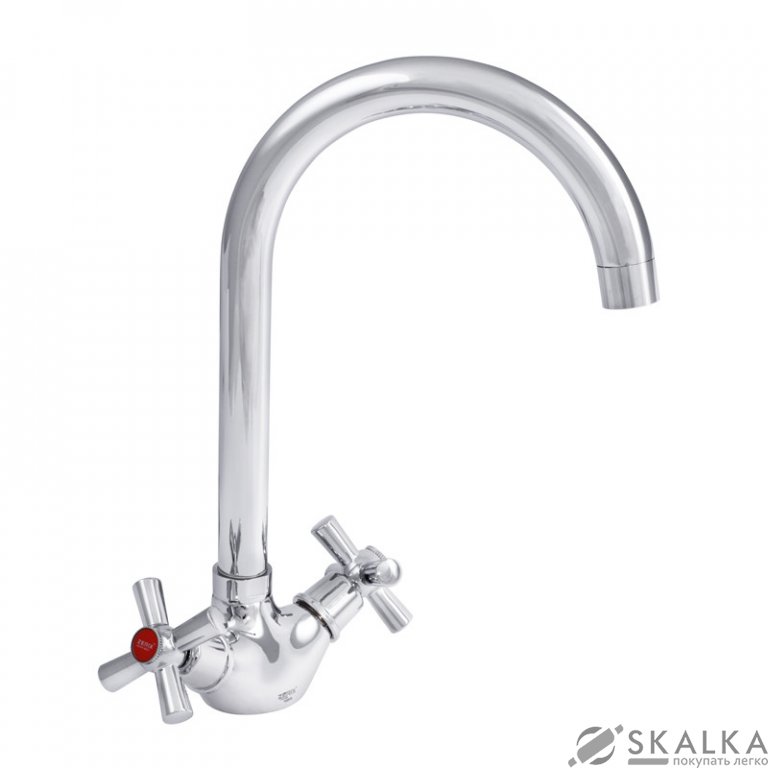 На фото Смеситель для кухни ZERIX TLA 722 с полнооборотной кран буксой (ZX2963)