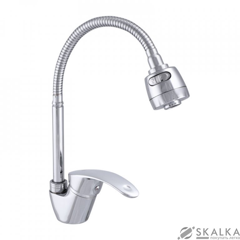 Смеситель для кухни ZERIX YUB 135 с рефлективным изливом (ZX2948) На фото Смеситель для кухни ZERIX YUB 135 с рефлективным изливом (ZX2948)