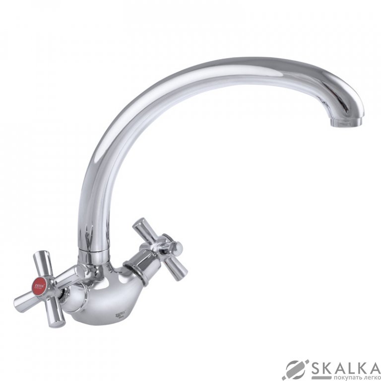 На фото Смеситель для кухни ZERIX TLB 722 с полнооборотной кран буксой (ZX2964)