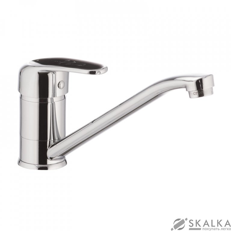 На фото Смеситель для кухни CRON MAGIC 555 (черная ручка) (CR0108)