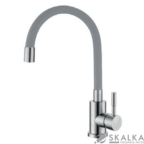Смеситель для кухни MIXXUS SUS-011 (серый силиконовый излив) (SS0008) На фото Смеситель для кухни MIXXUS SUS-011 (серый силиконовый излив) (SS0008)