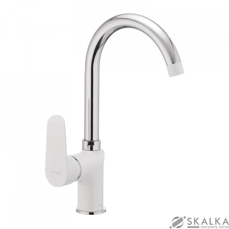 На фото Смеситель для кухни MIXXUS COLORADO 014 белый (MI1641)