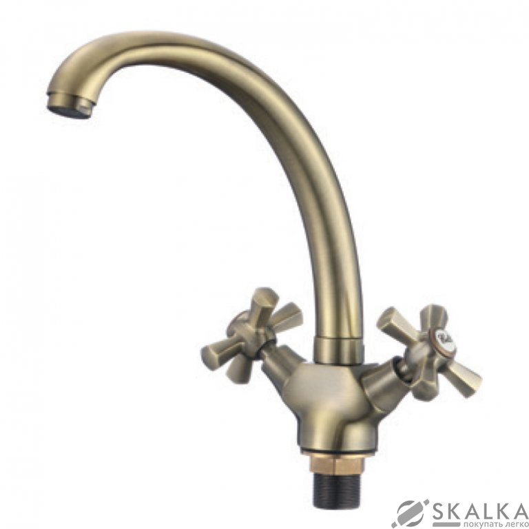 Смеситель для кухни MIXXUS PREMIUM RETRO BRONZE-273 (MI1653) На фото Смеситель для кухни MIXXUS PREMIUM RETRO BRONZE-273 (MI1653)