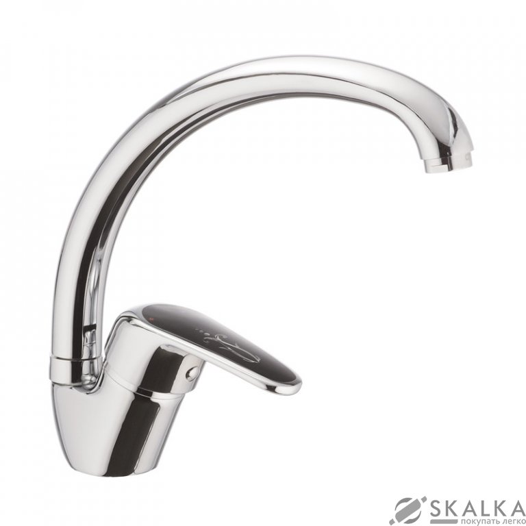 Смеситель для кухни CRON MAGIC 777 (черная ручка) (CR0115) На фото Смеситель для кухни CRON MAGIC 777 (черная ручка) (CR0115)