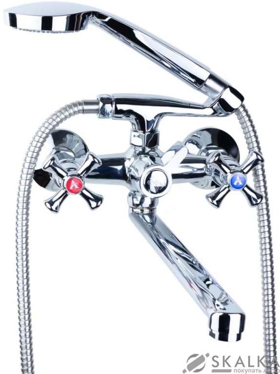 Смеситель для ванны Aquatica PL 1/2" гусак прямой 350мм дивертор встроенный картриджный (PL-2C255C) На фото Смеситель для ванны Aquatica PL 1/2" гусак прямой 350мм дивертор встроенный картриджный (PL-2C255C)