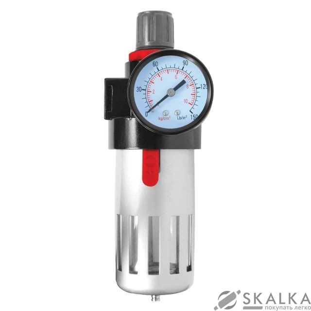 Фильтр Intertool очистки воздуха и редуктор в металле 1/2" (PT-1410) На фото Фильтр Intertool очистки воздуха и редуктор в металле 1/2" (PT-1410)