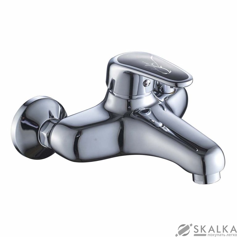 Смеситель для ванны Haiba MAGIC 009 с черной ручкой (HB0696) На фото Смеситель для ванны Haiba MAGIC 009 с черной ручкой (HB0696)