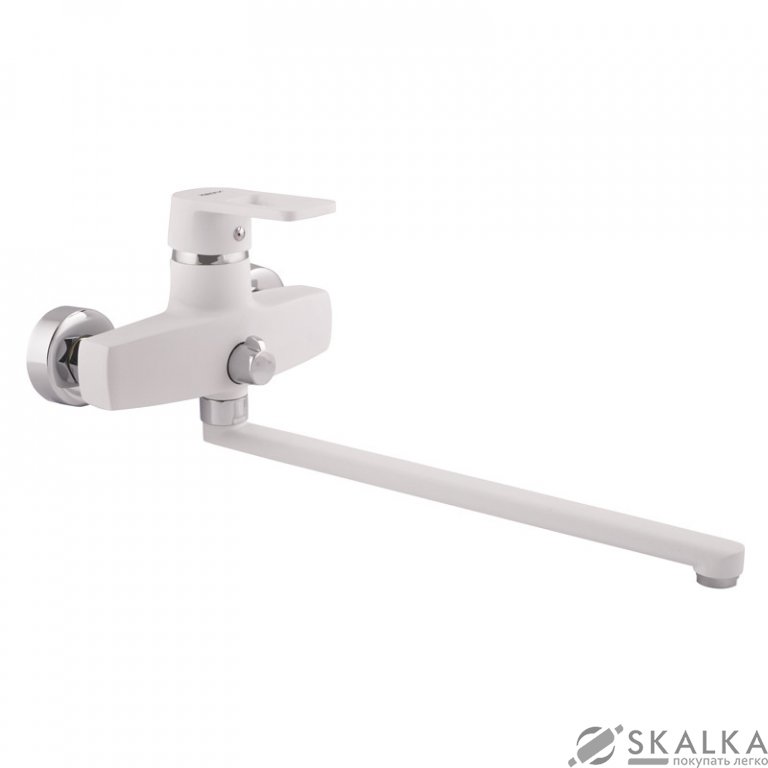 На фото Смеситель для ванны ZERIX Z2230-7 белый (ZX0359)