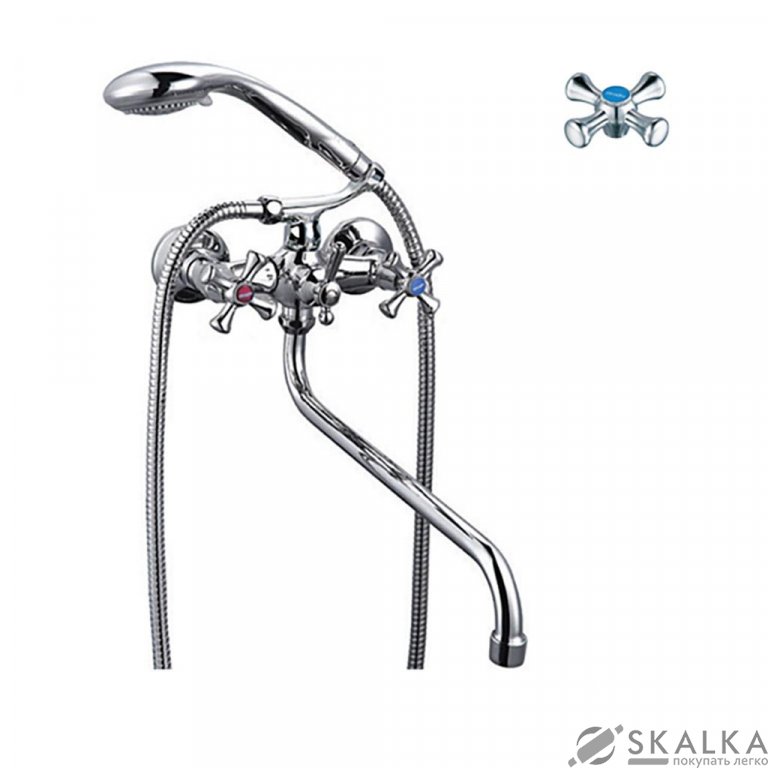 На фото Смеситель для ванны ZERIX D3Q 827 (ZX0007)