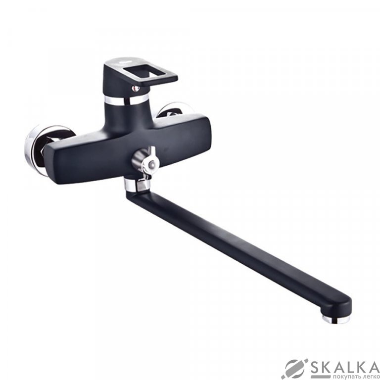 На фото Смеситель для ванны ZERIX Z2230-6 черный (ZX0354)