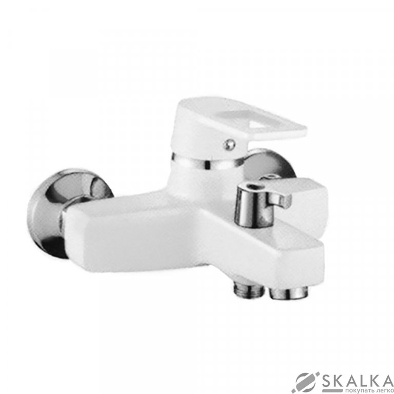 Смеситель для ванны ZERIX Z3030-7 белый (ZX0232) На фото Смеситель для ванны ZERIX Z3030-7 белый (ZX0232)