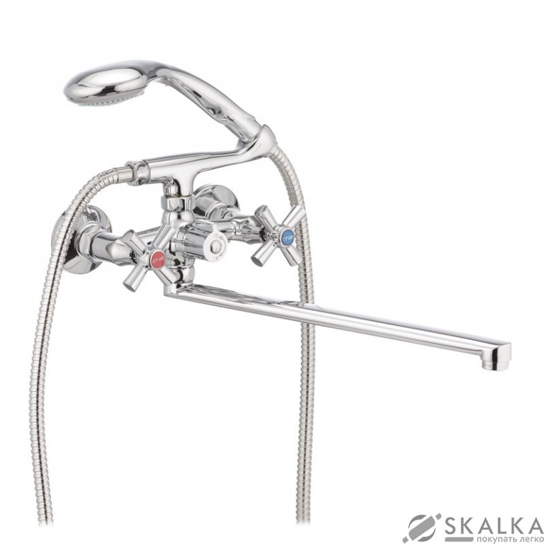 На фото Смеситель для ванны CRON POLO 140 (CR0223)